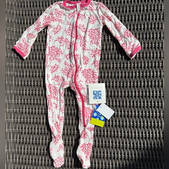 Kickee Pants Coral Print Zip-Up Footie - Size 6-9 months - NWT - Picture 5 of 16